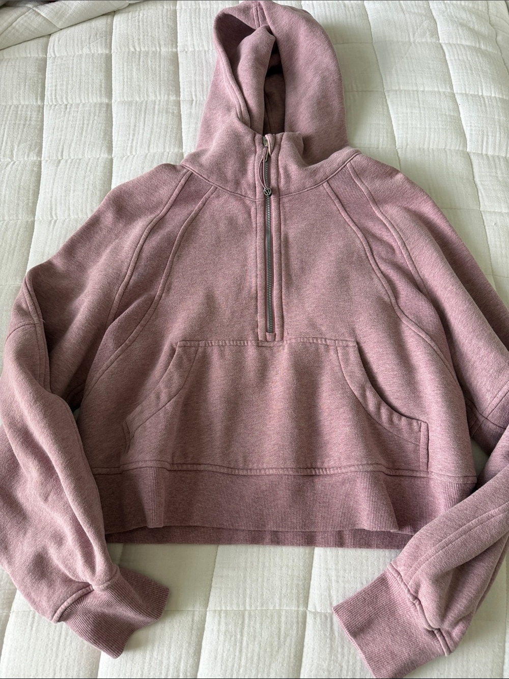 Lululemon Scuba Oversized Half-Zip Hoodie Heathered Pink Taupe